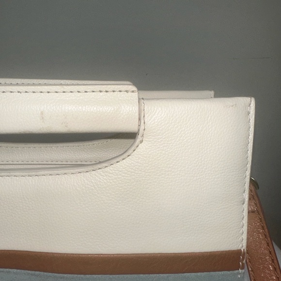 Fossil Hazel Leather Suede Crossbody Spring Stripe Multicolor Pink Blue White - Picture 13 of 16